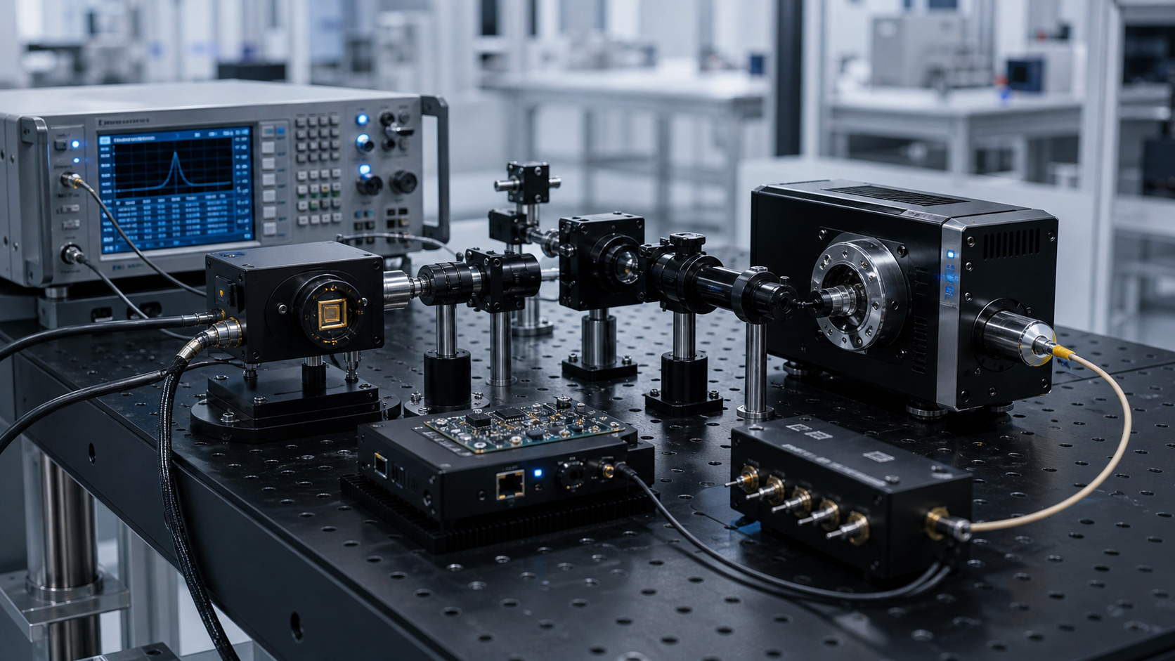 Integrated optoelectronic module test platform
