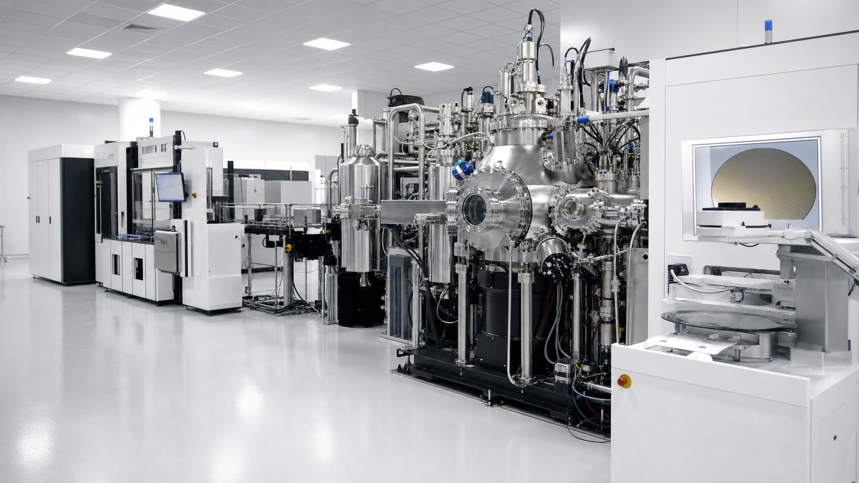 Molecular beam epitaxy equipment in a clean engineering facility